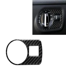 Car Carbon Fiber Headlight Switch Decorative Sticker för TT 8N 8J MK123 TTRS 2008-2014 Vänster Drive1175830