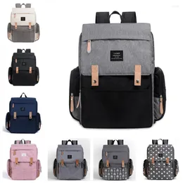 Backpack Mommy Bolsas de fraldas Mãe LandUo Mochilas de viagem de grande capacidade Mochilas de fralda com troca de tapete conveniente