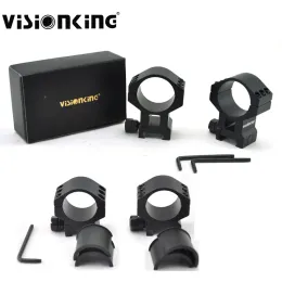 Scopes Visionking 25,4 mm 30 mm 35 mm Aluminiumgewehr Scope Picatinny Mount Ring für .223 .308 .50 CAL HUNTTE 11mm 21 mm Haderschwanzhalterung