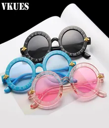 Yian steampunk Bee Kids Sunglasses Meninos meninas Vintage Crianças de sol redondo para criança tons infantis de vidro de bebê Oculos Gafas8191392