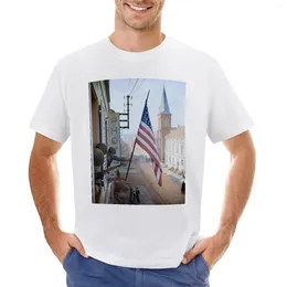 メンズタンクトップキャプテンH.ガラハン「イージー」カンパニー - フランス1945 Tシャツ夏の韓国ファッションシャツグラフィックティー服