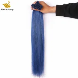 Weaves HumanHair Bundles Hand Tied Weft HairExtensions Cuticle Aligned Hair Weaves 1224inch 160gram Pink Silver Red Color