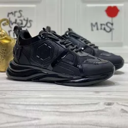 Najwyższej jakości scarpe plein men oryginalne koronkowe gęsta matowa skóra z dopasowanymi kolorami swobodnymi butami Patchwork Mesh oddychający sport