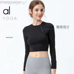 Desgerir Yoga Top Camiseta Vista para Mulher curta Capuz Originyogo Fashion Casulong Sleeve Top Running SportsFitness Suit Slim Fit Short