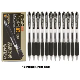 Pens AIHAO 12pcs Gel Pen Student 0.5mm Black Blue Red Ink Pens School Office Writing Stationery