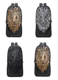 Ganze Fabrik -Herren -Umhängetaschen Street Cool Tier Lion Head Men Rucksack wasserdichte Wear -Resistante Lederhandtasche Outdoor S1937907