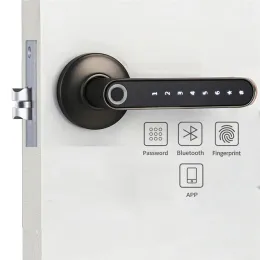 Kontrollera digital lås Telefonapp Bluetooth Lock Smart Door Lock Dynamic Code Unlock Log Trädörrhandtag