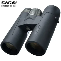 Telescopes Saga High Definition Binoculars 8x42 10x42 Ed Lens Camping Hunting Scopes Large Eyepiece Telescope Professional Binocular Hd