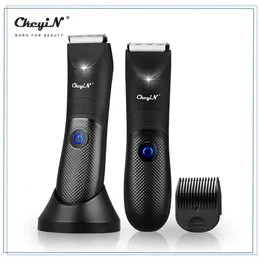 CKEYIN Professional Hair Trimmer Electric Clipper med LED Light Men frisyrladdningsbar rakapparat för hela kroppen 240410