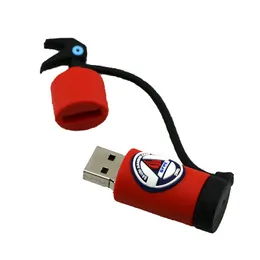 مطفأة الحريق PVC USB Flash Drive 2.0 3.0 محرك أقراص فلاش 1 إلى 128 جيجا بايت