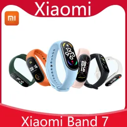 Bileklikler Xiaomi Mi Band 7 Spor Bilek Kalp Hızı Fitness Tracker Miband 7 Amoled Ekran Akıllı Bant 6 Renk Bileklik