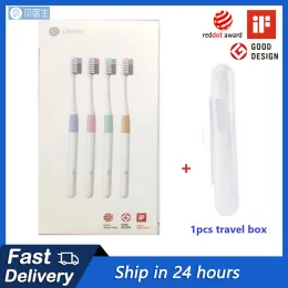 歯ブラシ博士Bei 4colors Toothbrush with Travel Box Colorful Ultrafine Soft Hairポータブル歯ブラシソフトブリストルトゥースブラス