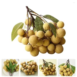 Украшение вечеринки дома имитируем Longan Lifelious Model Model Fake Fruit Prop Artifice Plastic