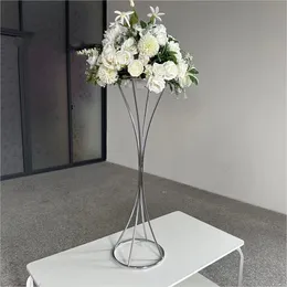 60cm/100cm) Arranjo de flores de casamento prata stand stand metal wedding peças de mesa mesa de mesa de mesa mini árvore de flor de cerejeira artificial para decoração de casamento