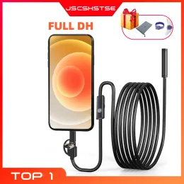 Kamery Endoskop JSCSHSTSE Camera USB C Mini Camera Endoskop do kontroli samochodów z Androidem Full HD Ruroin Borescope 3 w 1 smartfon