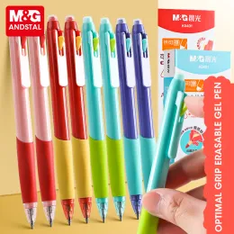 Pens Andstal M G Optimal Grip Erasable Pen 0.5mm Bullet Nib Retractable Gel Pen Black/Red/Blue Ink Gelpen For Student School Supplies