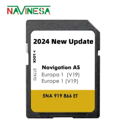 Cards 32GB SD Card Navigation AS V19 for VW Sharan from 2015 Discover Media GPS 2024 Maps Europe Navi Tiguan Transporter Car