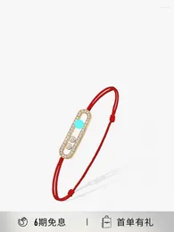 Bağlantı bilezikleri Messikb Rosebracelet Erkekler Femme Lucky Red Thread Braclet Mirco Macentic Çift Braslet Zenginlik Refahı Brazalete