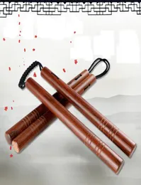 Hela Rosewood rostfritt stål Nunchakus SelfDefense Faktisk strid Nunchakus Combo Silvery präglad laserbokstäver Nunchuck7568396