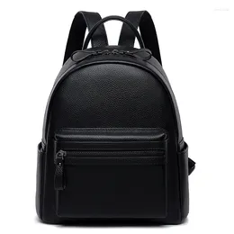 Schultaschen hochwertige Kuh Leder Frauen Rucksack echte weibliche Reise Rucksack Sack Mode -Rucksäcke