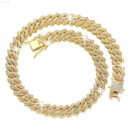 Diamond Prong Set Cupan Link Chain 14k Gold Gold Hip Hop Iced Out Jewelry Bling VVS Moissanite Necklace for Men