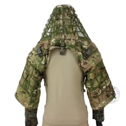 Uppsättningar/kostymer Rocotactical Ghillie Suit Foundation gjord av ripstop tyg kamouflage taktisk snikskyttrock Viper Hoods CP Multicam/Woodland