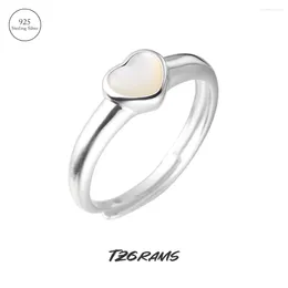 Cluster Rings 925 Sterling Silver Women's Simple Ring With Moon Stone Wedding Natural Gemstone Estetic Korean Trendy Fine Jewellery