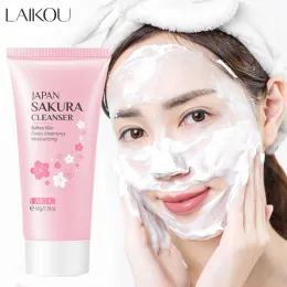 Cleansers LAIKOU Facial Cleanser Foam Face Wash Remove Blackhead Moisturizing Shrink Pores Deep Cleaning Oil Control Skin Care