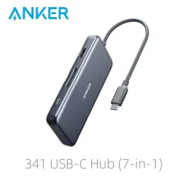 Stacje Anker USB C Hub, 341 USBC Hub (7in1) z 4K HDMI, dostawą mocy 100 W, USBC i 2 USBA 5 Gbps, MicroSD i SD C