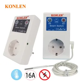 Plugs 16a Gsm Sms Smart Power Socket Outlet Temperature Sensor Controller Plug Intelligent Relay Switch Home Automation Remote Control