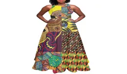 Lässige Kleider Oneck Elegante Party Sexy Maxi Kleid Afrikanische Stammes Elefanten Kaleidoskop Muster Custom Print Sommer Frauen039S6895676
