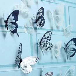 Adesivos de parede 18pcs 3d Butterfly adesivo Butterfly Decal