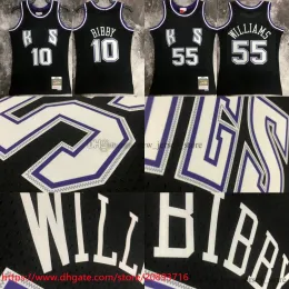 2024 Classic Retro Classic 2001-02 Basquete 10 Mikebibby Jersey Vintage Black 55 Jasonwilliams 4 Chriswebber Jerseys Shirts