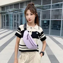 Midjepåsar Portable Nylon Zipper Ladies Packs Solid Color Casual For Women 2024 Bolsas Para Mujeres