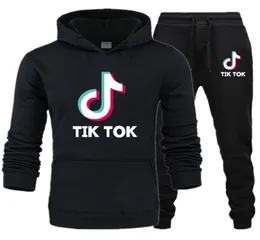 Nya mode kvinnor män kläder tik tok tryckta hoodies byxor set casual hooded tröjor kostymer spårdräkt lämplig för manliga och f6919745