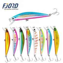 Accessories FJORD Hot Ramdom 5pcs 125mm 40g Minnow Laser Hard Professional SwimBait Artificial Bait Equipped Sharp Hook Sinking Fishing Lure