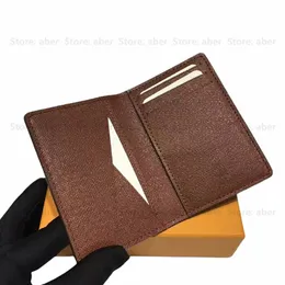 Women Luxurys Designer Card Titular Small Wallet Pocket Organizador NM Titular Frete grátis Designers de carteira masculina Real Leather Credit Totolder Id Saco de poeira com caixa