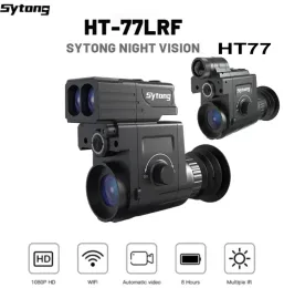 カメラsytong HT77 HT77LRFハンティングカメラナイトビジョン付きレーザーレンジファインダーライフルスコープアプリwifiライブ画像伝送