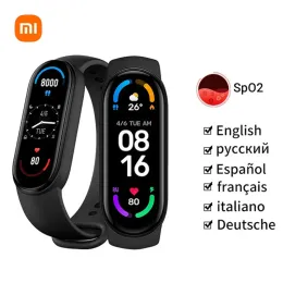 Wristbands Xiaomi Smartband Mi band 6 Mi band 5 Fitness Bracelet M6 M5 Smart Bracelet Waterproof Pulse Oximeter Heartrate Monitor Pedometer