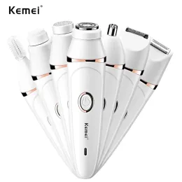 Epilator Kemei 7 in 1 Electric Epilator Women Shaver Female Eyebrow Nose Leg Facial Hair Remover Bikini Trimmer Rechargeable Lady Shaver