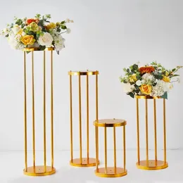 10pcs Gold Metall Blumenständer für Hochzeitstisch - Bodenvase -Ständer für Straßenleitungen hoher Tischstück für Party für Party