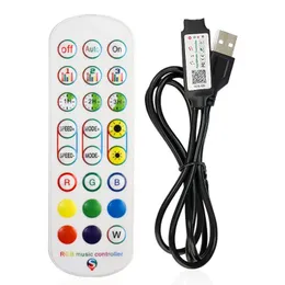 2024 NOWOŚĆ BLUETOOTH MUZYKA LED LED LIDZA RGB 5050 2835 Elastyczna wstążka RGB LED Diode Tape Tape + Adapter Kontroler - Do LED Bluetooth LED