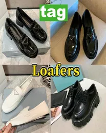 Frauen Sandalen Kleiderschuhe Loafer Patentleder -Laibers Schokolade gebürstet Low Heel Midheel Office Party Chunky Heels Sommer Frauen9516136