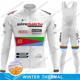 Set da corsa 2024 White Wanty Eritrea Cycling Cucling Jersey Set Set Men Road Bike Giacca Termal Stupielli in bicicletta per bavagie Mtb Maillot
