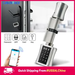 Kontrola TTLOCK BlueTOOH Pilot Control Bezkluczyka elektroniczna aplikacja Wi -Fi Blokada cyfrowa RFID Cylinder Smart Door Lock Home Apartments