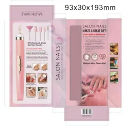 Máquina de polimento de unhas de moedor de unhas elétricas com luz portátil Mini Electric Manicure Art Tools com caixa para remoção de gel