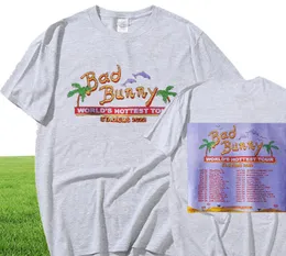 Bad Bunny Tour dwustronna druk Tshirt Streetwear Zagimny krótki rękaw Men039s bawełniany tshirt unisex plus rozmiar 2206169179365