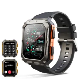 Control 2023 New C20 Pro Smart Watch Voice Assistant BT 무선 전화 비즈니스 야외 스포츠 IP68 방수 손목 시계를위한 방수 손목 시계 IS