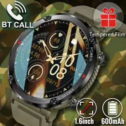 Controllo Smart Watch Smart Orologio originale militare per iOS Android Waterproof Sport Fitness Call Watch Round 600Mah Smartwatch Outdoor T