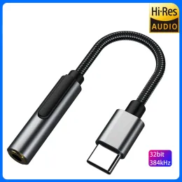 Dönüştürücü Realtek ALC4050 HIFI DAC Kulaklık Amplifikatörü USB Tip C - 3.5mm Kulaklık Ses Adaptörü 32bit 384KHz Dijital Kod Çözücü Aux Dönüştürücü